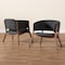 Baxton Studio Baron Mid-Century Modern Dark Grey Fabric Upholstered 2-Piece Wood Living Room Accent Chair Set Set of 2 188-11676-ZORO - alternate 7